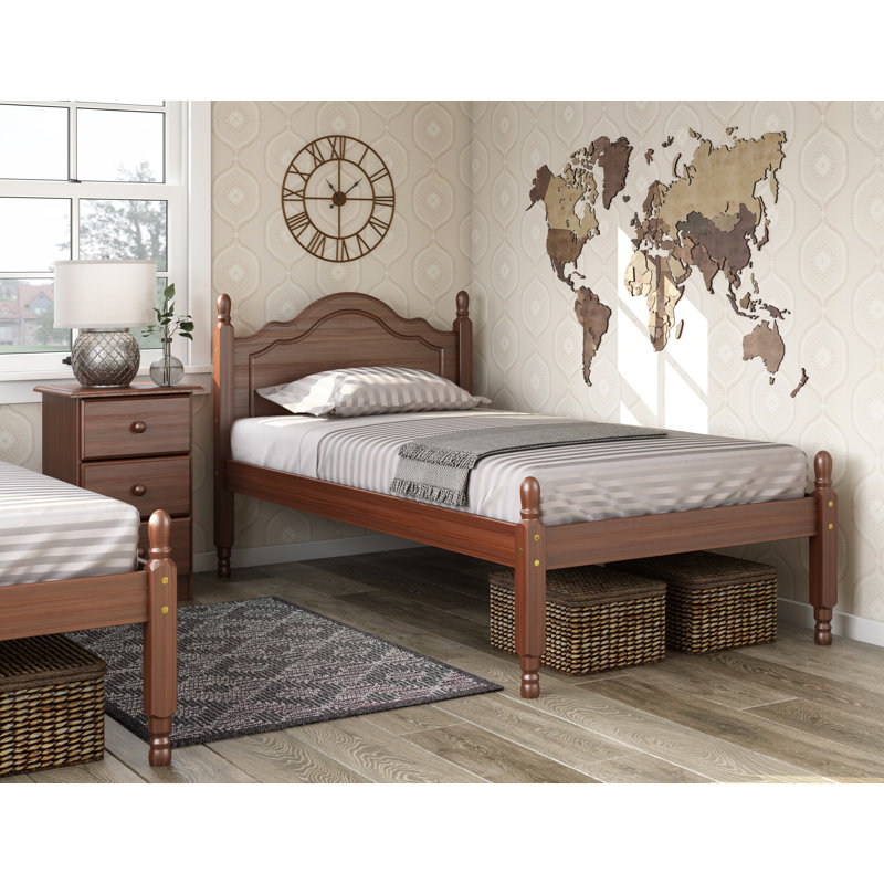 Kielin 100% Solid Wood Reston Bed, Twin, Mocha