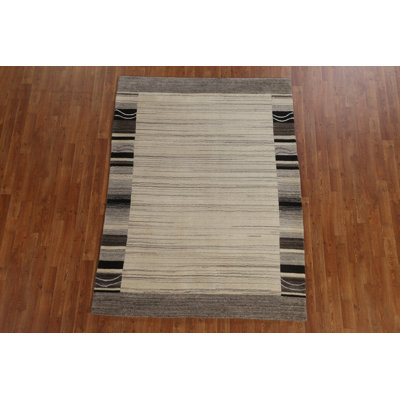 Handmade Gabbeh Oriental Wool Rug 5x7