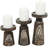 10.10'' H Wood Tabletop Candlestick-2138623016