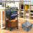 8-Tier Rolling File Cart with Hanging File Folders & 2-Sided Bookcase for Office/Home Organization