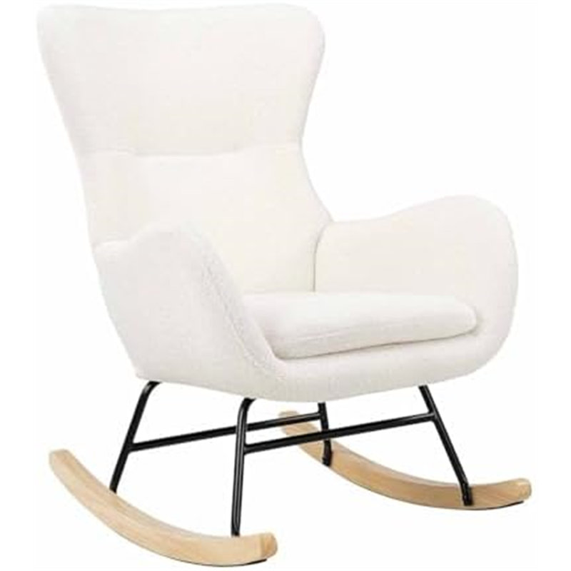 Fauteuil d'appoint berçant à accoudoirs évasés de 26 po de largeur