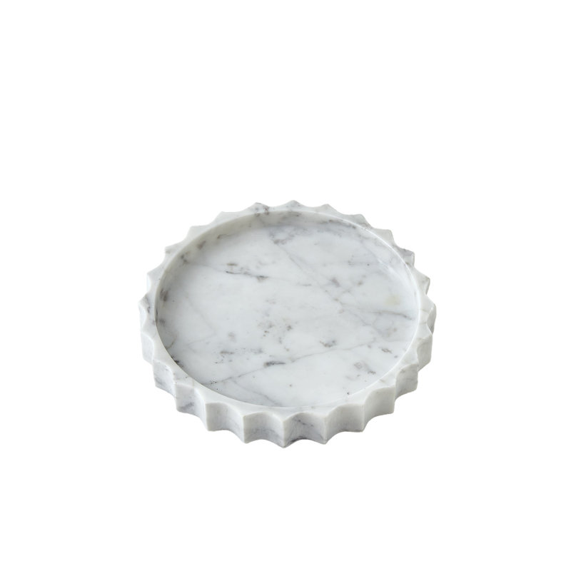 Marble Decorative Tray, 8"Wx8"Dx1.25"H