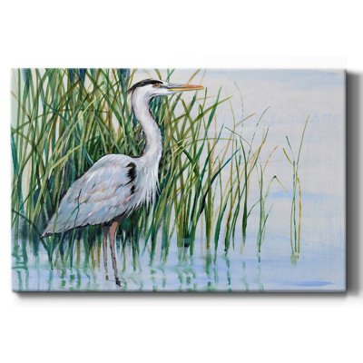 Heron in the Marsh I-Gallery Wrapped Canvas
