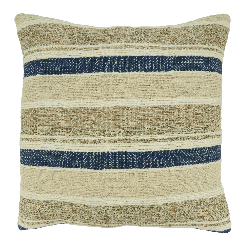 April Collection Striped Cotton Throw Pillow, Pillow Cover Only - No Insert