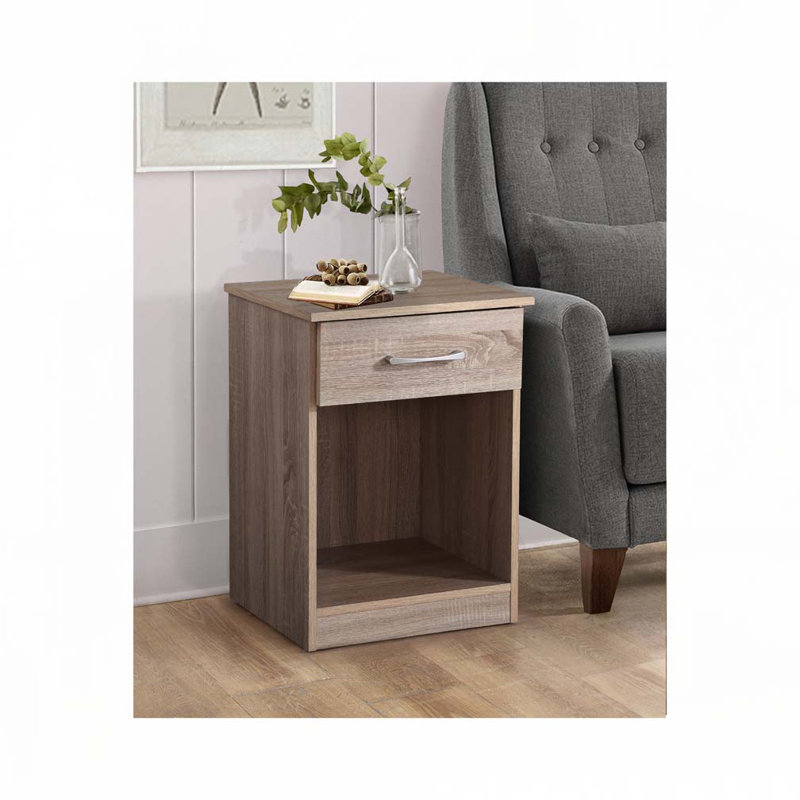 Table de chevet brune