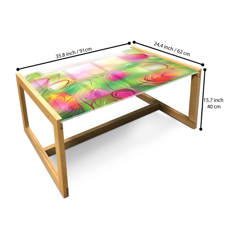 Jacksten Sled Coffee Table, 90cm H x 62cm W x 40cm D