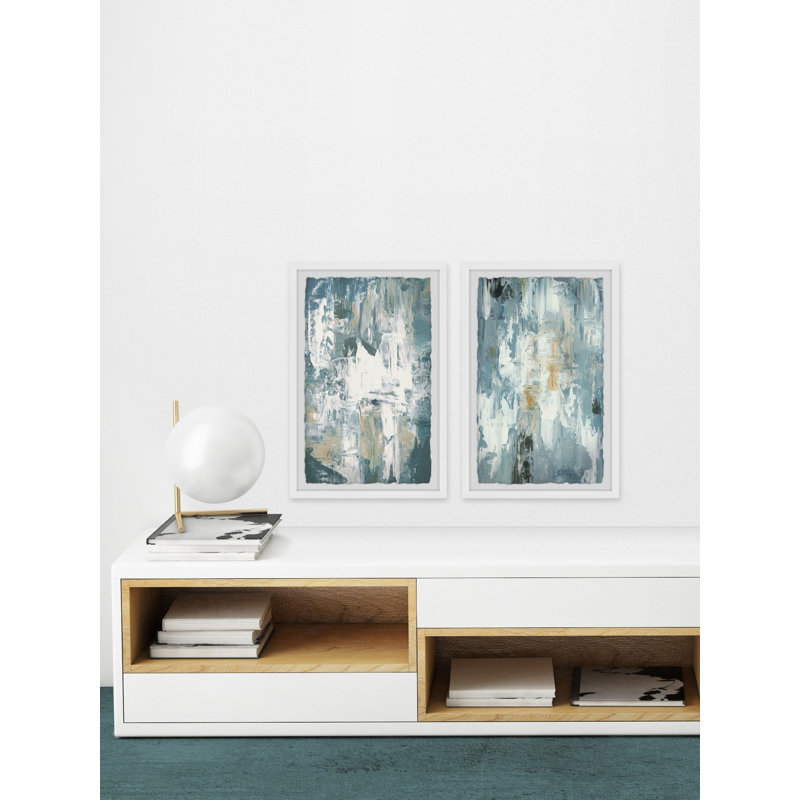 Diptyque gris chaos, H 24 po x l 16 po