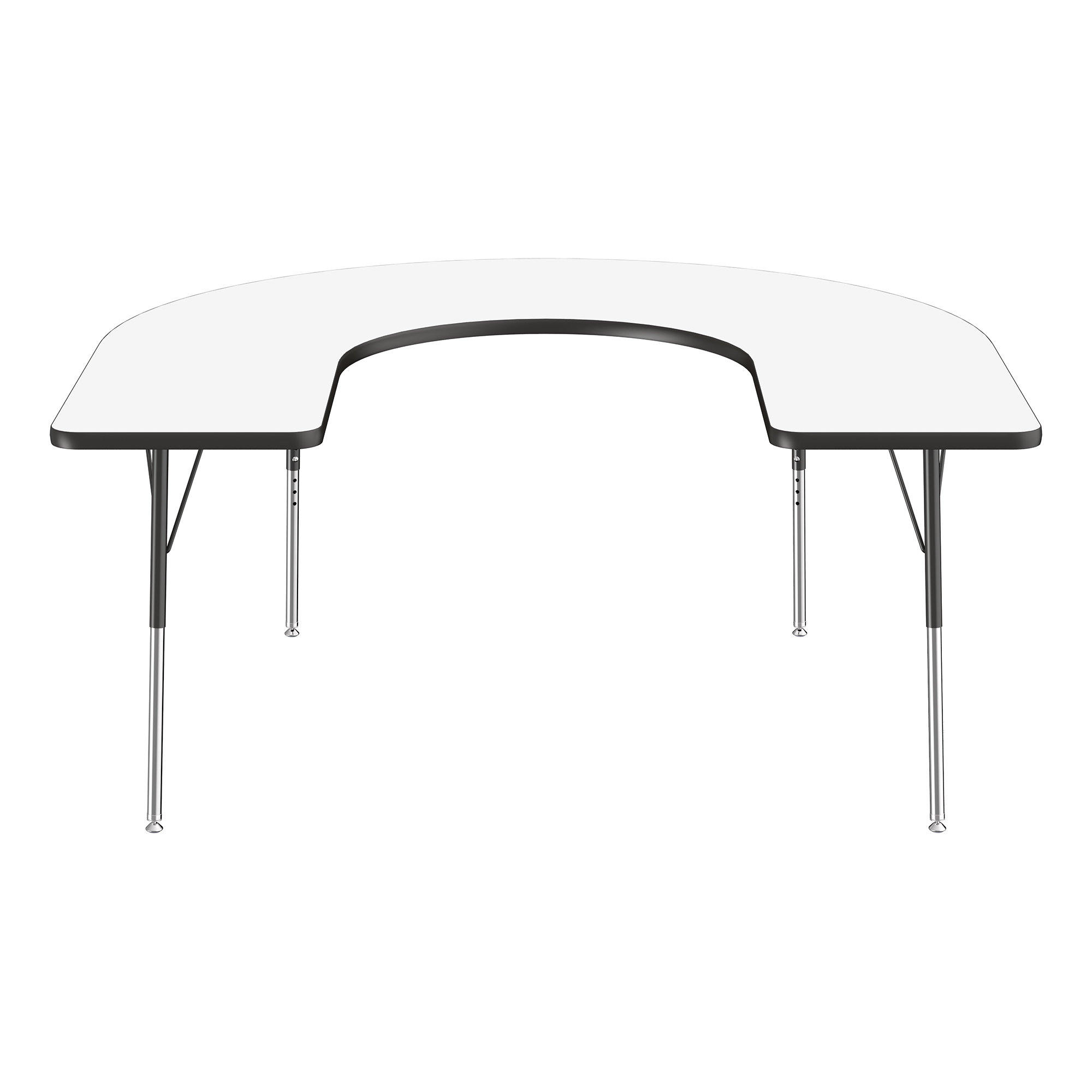 Learniture AdjustableHeight DryErase Horseshoe Activity Table