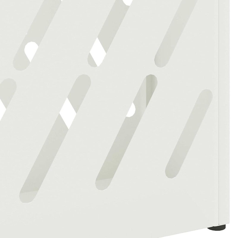 Umbrella Stand With Storage 28 X 12 X 41 Cm Steel, White