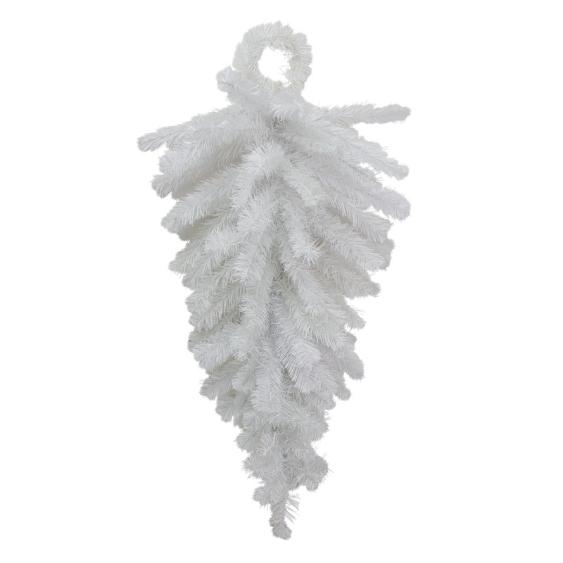 Ornement de Noël 32 "en pin artificiel - non éclairé, Blanc