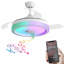 Ventilateur de plafond à pales rétractables intelligentes avec lumière DEL Sofucor