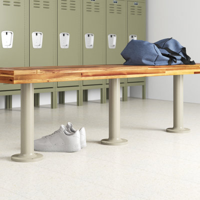 Hallowell 6'' L Metal Locker Room Bench