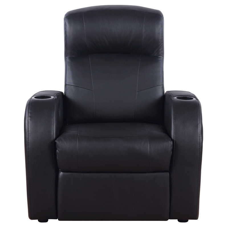 Sophisticated Style - Powell Upholstered Track Arm Recliner Black