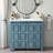 36" Rustic Bathroom Vanity – Distressed Finish, Ceramic Sink, Soft-Close?-591398141