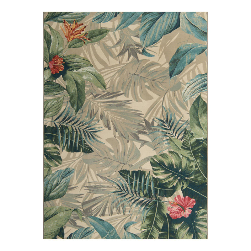 Anniston Multi Kula Indoor/Outdoor Modern Rug, Rectangle 7'1" x 10'