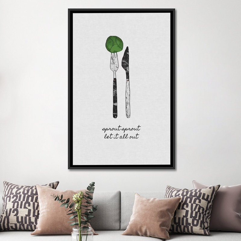 « de germination », impression sur toile, H 26 po x l 18 po x P 1,5 po, Toile avec cadre noir, Pas de tapis