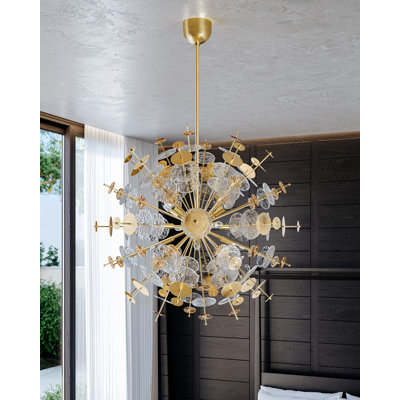 Lustre géométrique Spoutnik en fer 12 lumières Gleason