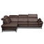 Genuine Leather Reclining Corner Sofa with Adjustable Headrests and Adjustable Armrest and Storage-449599726-449599714