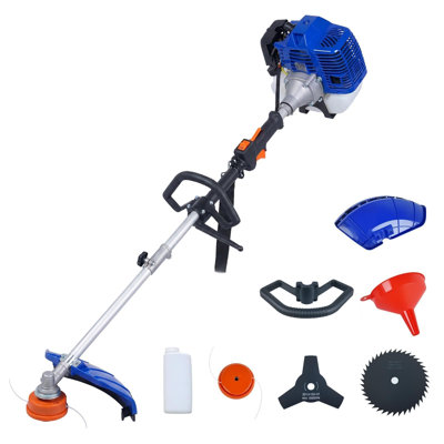 43cc/52cc Weed Wacker Gas Powered, 3 in 1 String Trimmer with Shoulder Strap & Handle, 2-Cycle Gas Weed Eater, Multifunctional Weed Wacker & Brush Cutter for Professional Greenery Trimming