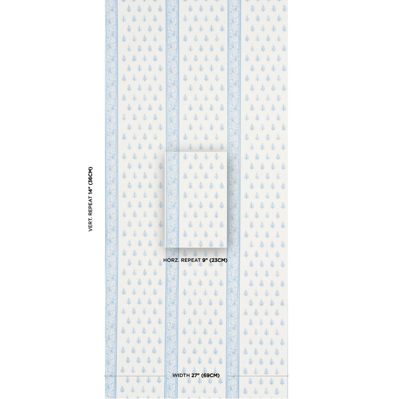 Katsura Stripe II Wallpaper, Chambray