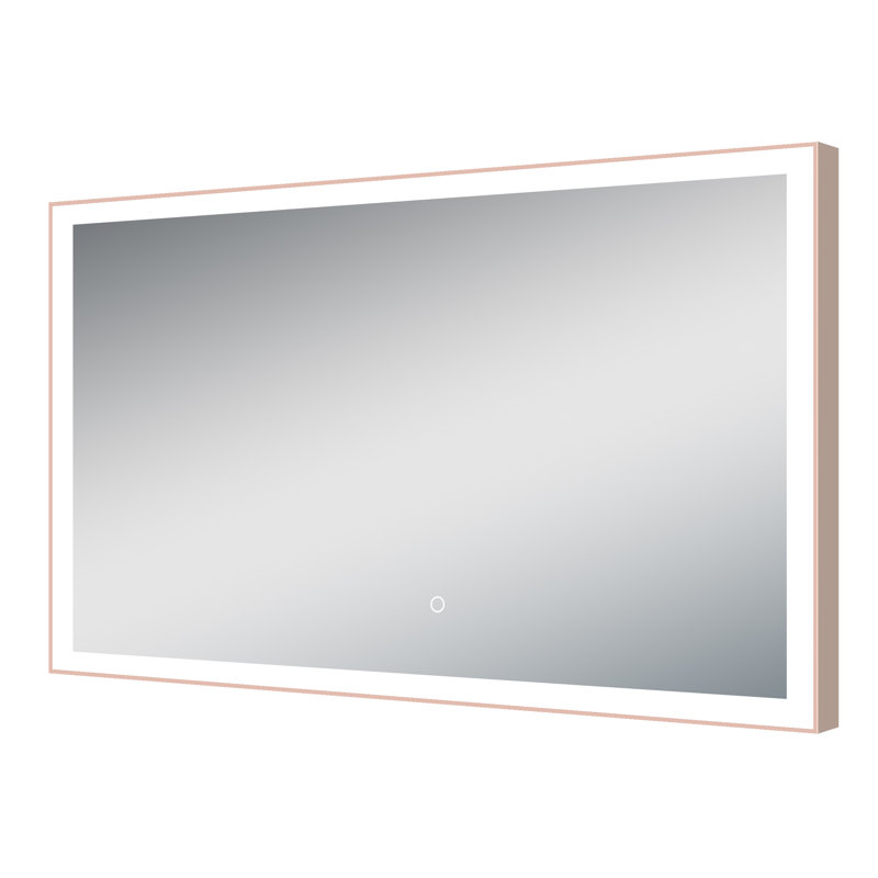 Deatrich Rectangle LED Metal Wall Mirror