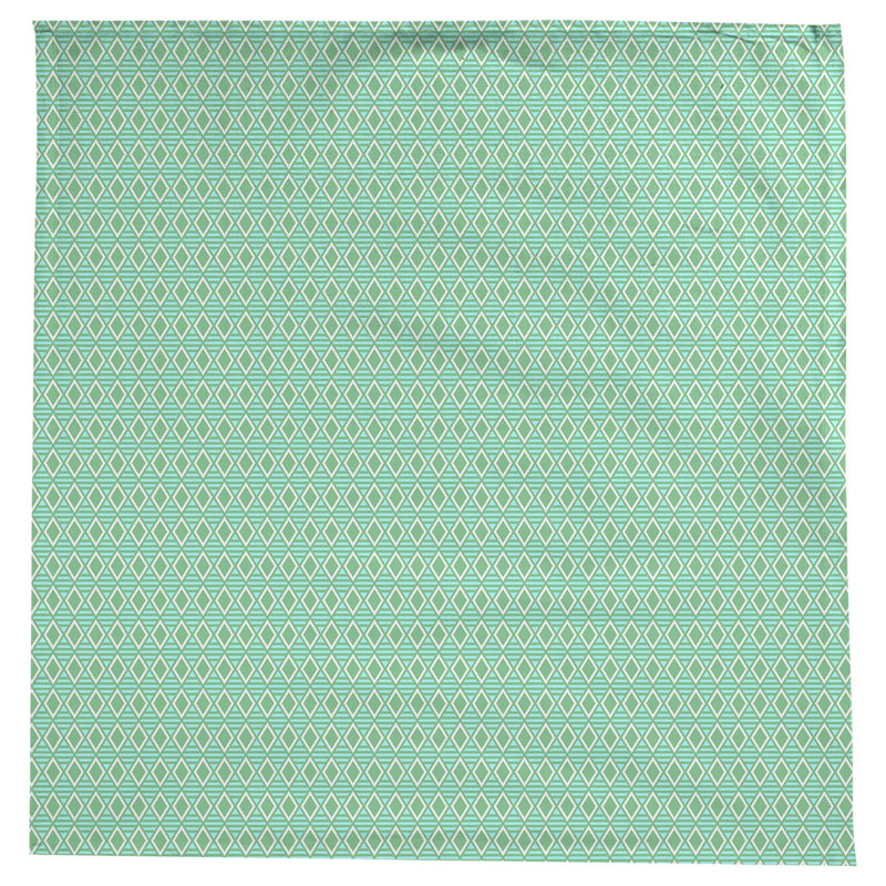 Nappe à carreaux géométriques Leffel, Vert / Sarcelle