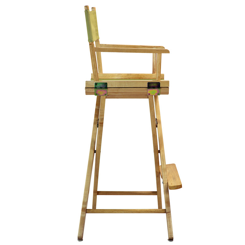 30" Folding Director Chair with Canvas, Natural, Sage