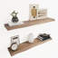 Ensemble de tablettes flottantes en bois massif 2 pièces Acacia-2144228508-2144563206