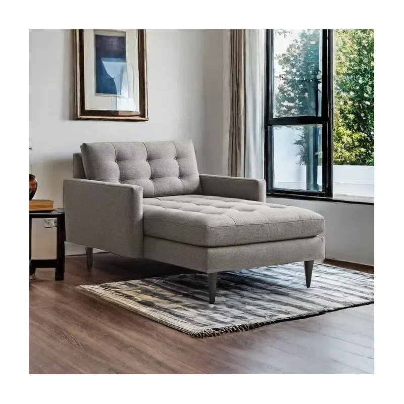 Chaise longue simple, élégante, décontractée, confortable, Gris