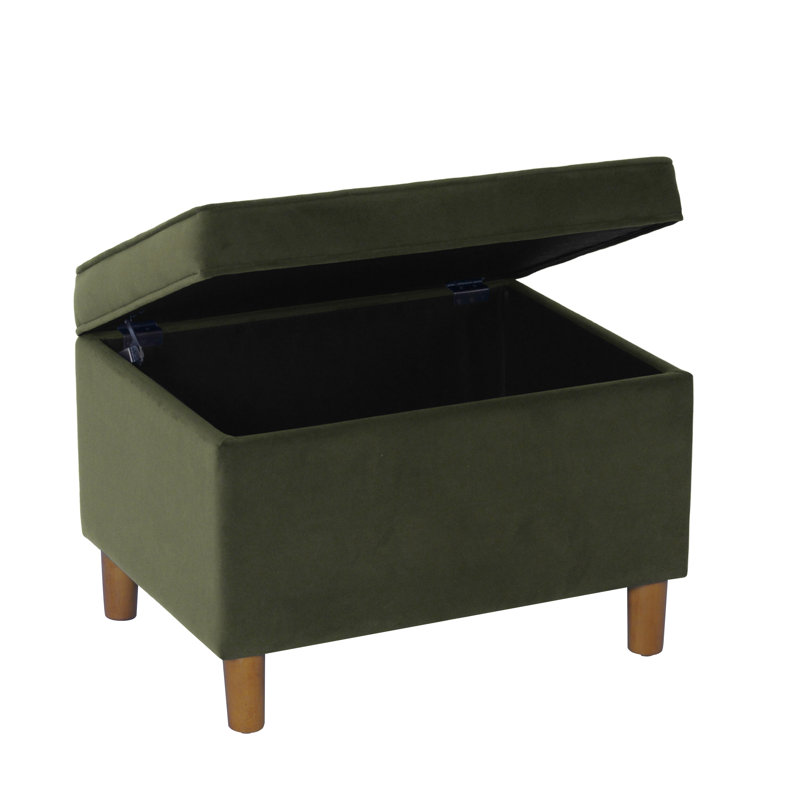 Kelemen Upholstered Ottoman, Loden Green Velvet