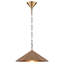 Luminaire suspendu industriel en forme de cône, abat-jour corne en bronze, base E12 de 60 W - Hauteur réglable pour la salle à manger et l'îlot de cuisine