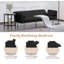 Canapé-lit simple en velours de 68,5 po Hollilouise-22290869