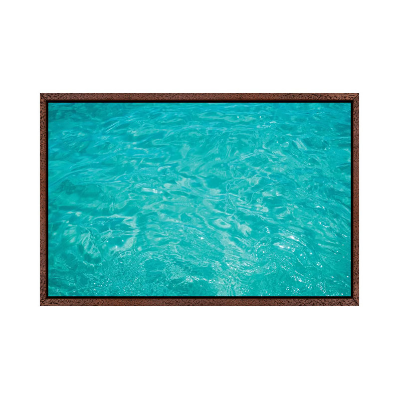 Cabo Water III 1 Piece Wall Art on Canvas, 101.6cm H x 152.4cm W x 3.81cm D, Classic Brown Wood Framed