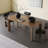 French retro dining table and chair combination