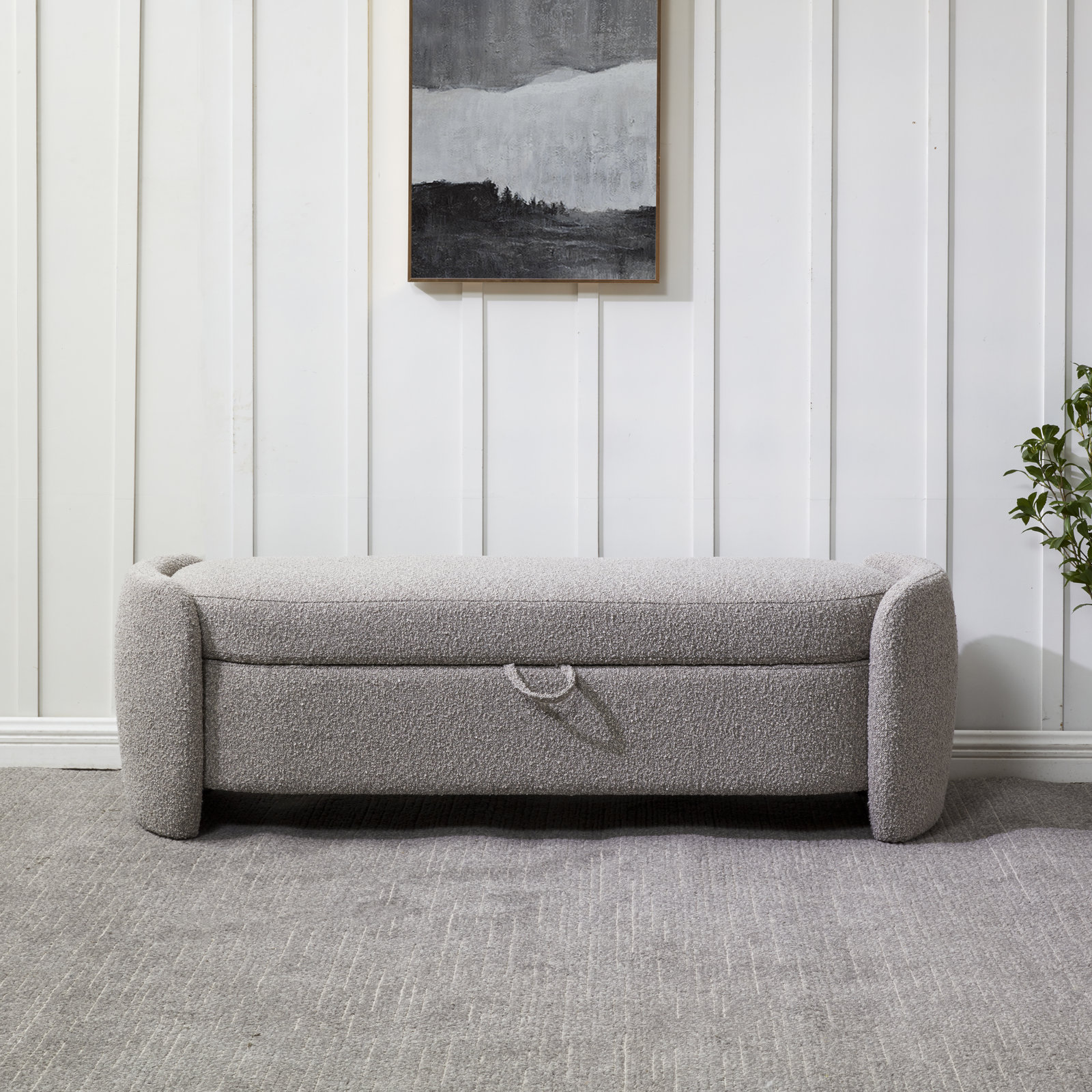 Kalevi 60" Bedroom Bench, Light Brown