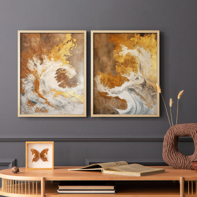 ABSTRACT Series CDXLII - Reproduction encadrée de qualité supérieure - prête à être accrochée - aucun clou requis - aucun clou requis