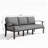 Mcknight 76'' Outdoor Aluminum Patio Sofa with Angled Backrest, Curved Armrests & Reinforced Support Legs-1884906732