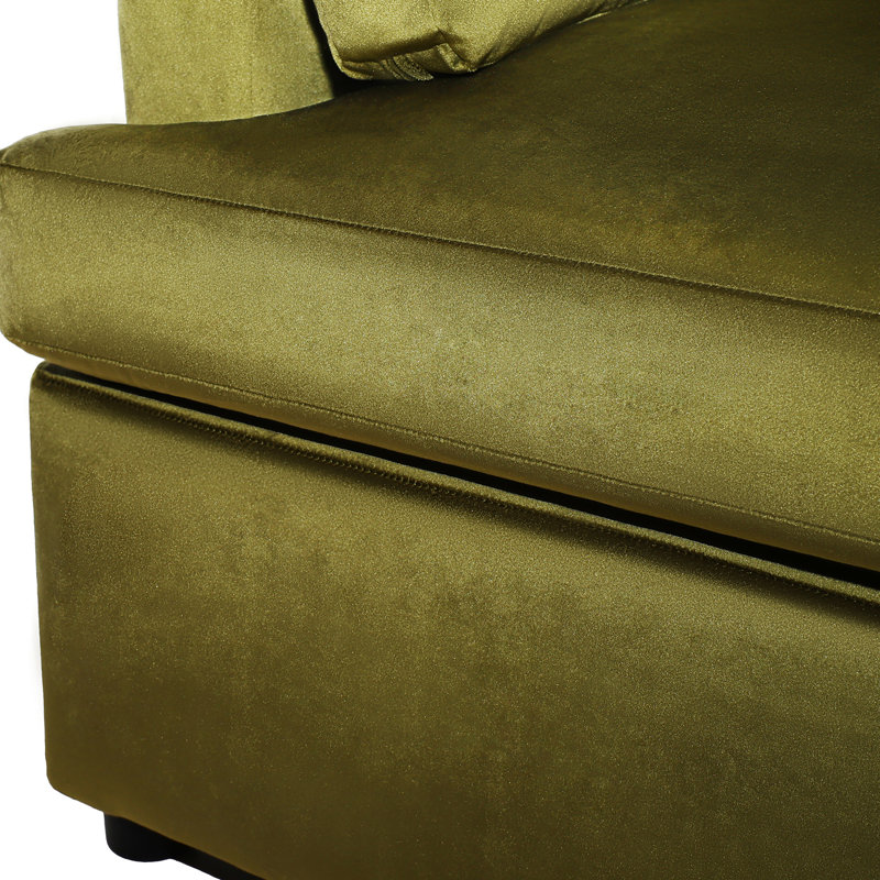 Fauteuil de détente surdimensionné avec un design tendance et un tissu de salon confortable et élégant, Vert