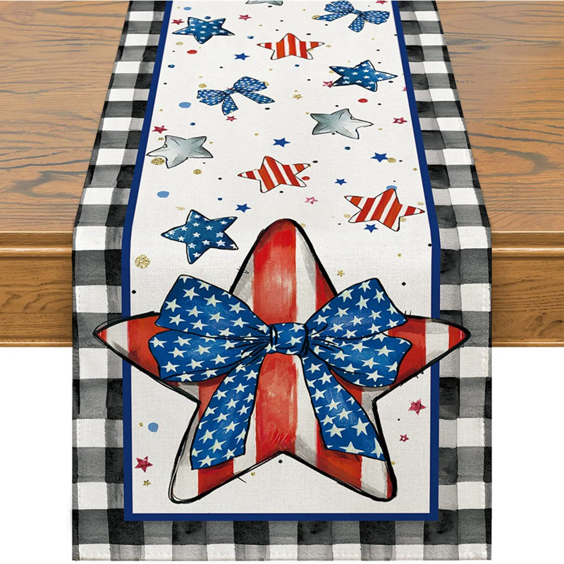 Gersende Patriotic Dining Linens, 72" L x 13" W