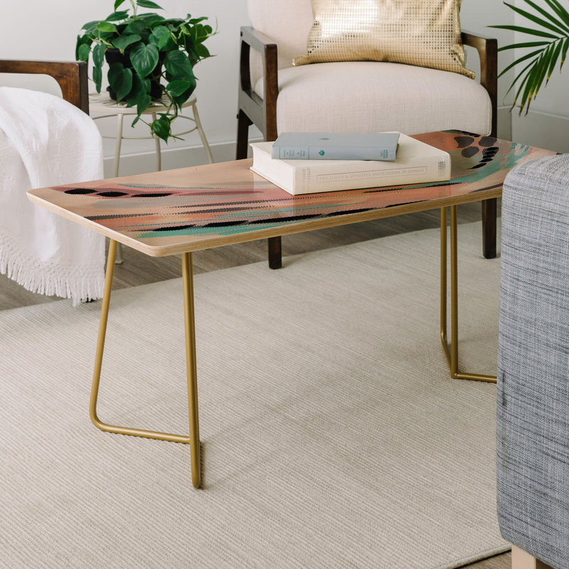 Solid Wood Top Coffee Table