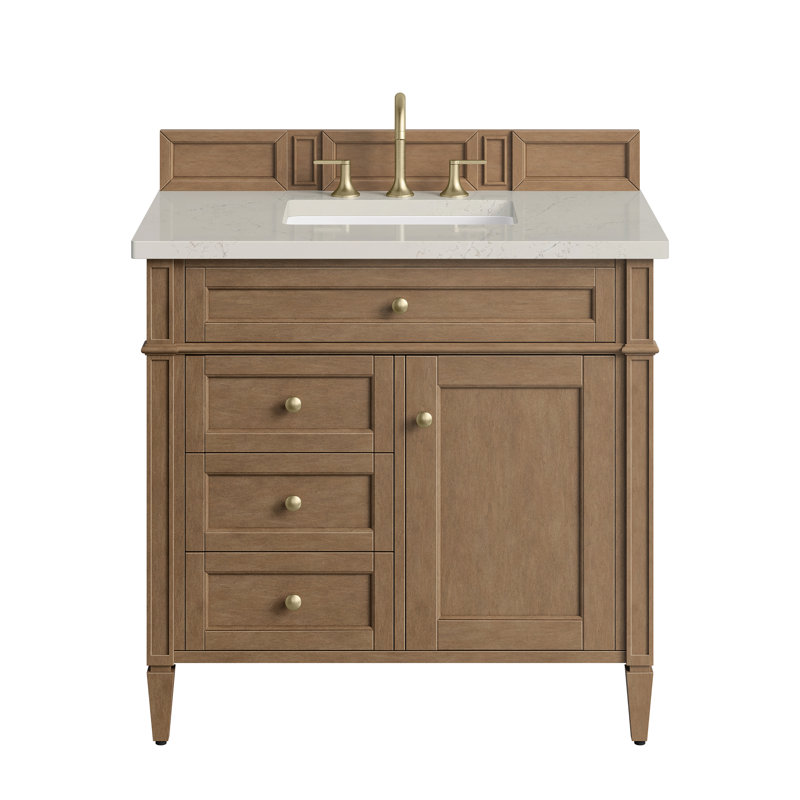 Brittany 36'' W Single Vanity, 8" Widespread, Pecan, Siberian