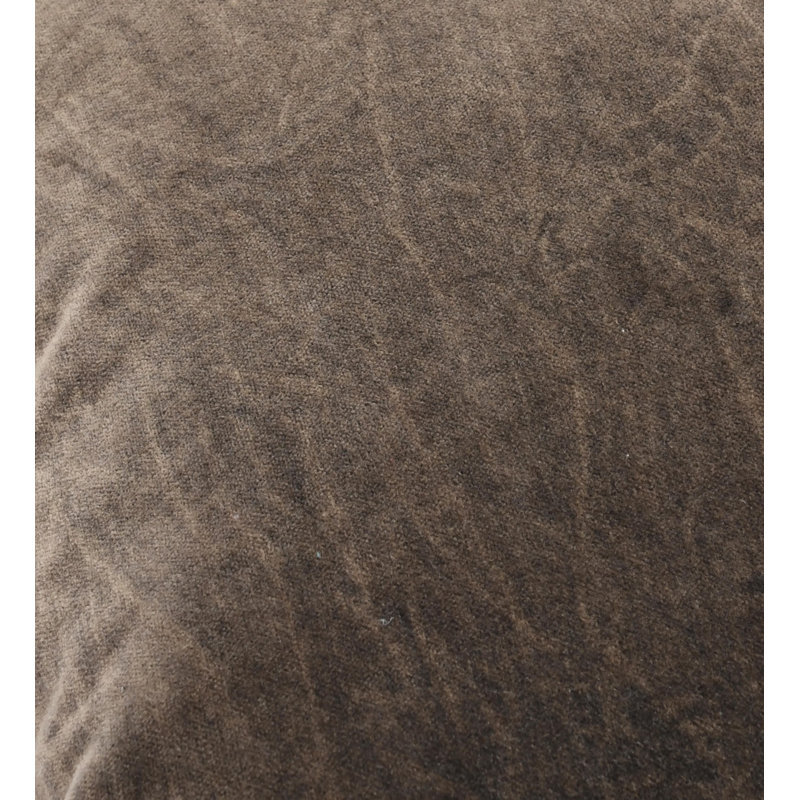 Harriet Pillow Cover & Insert, Brown, Square 22"