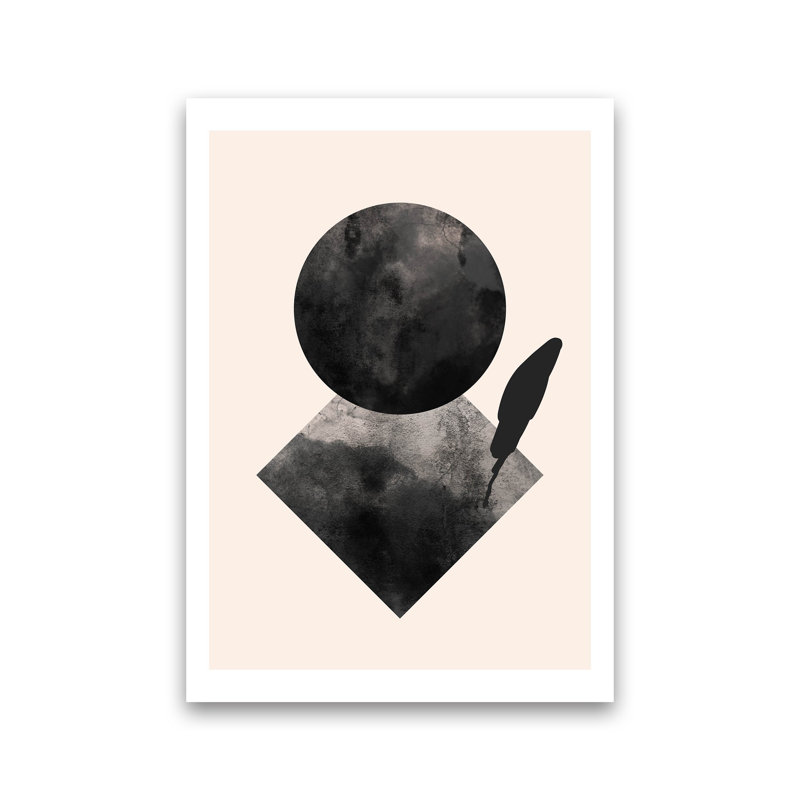 Nude And Black Watercolour 2 by Pixy Paper - Print, 84cm H x 59.4cm W x 1cm D, Unframed