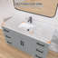 54 po X P 22 po Dessus de meuble-lavabo rectangulaire en pierre D