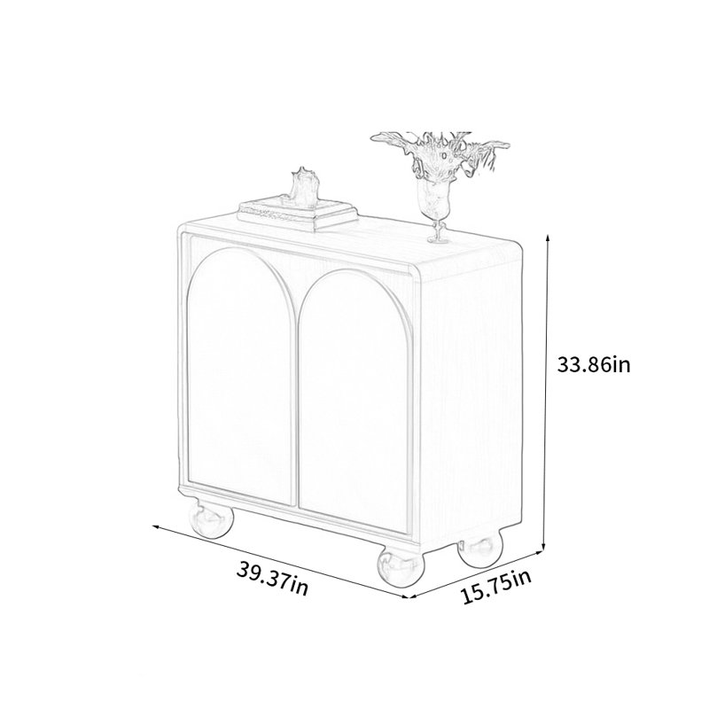 Armoire de rangement rétro en bois massif