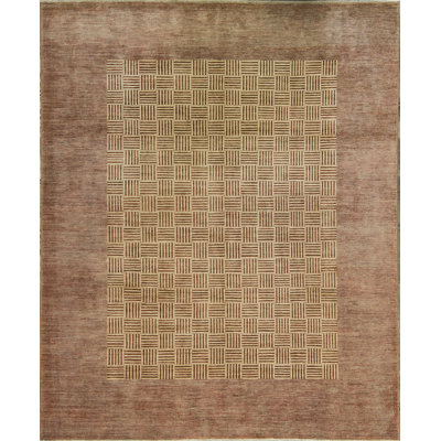 Hand-Knotted High-Quality Brown Area Rug