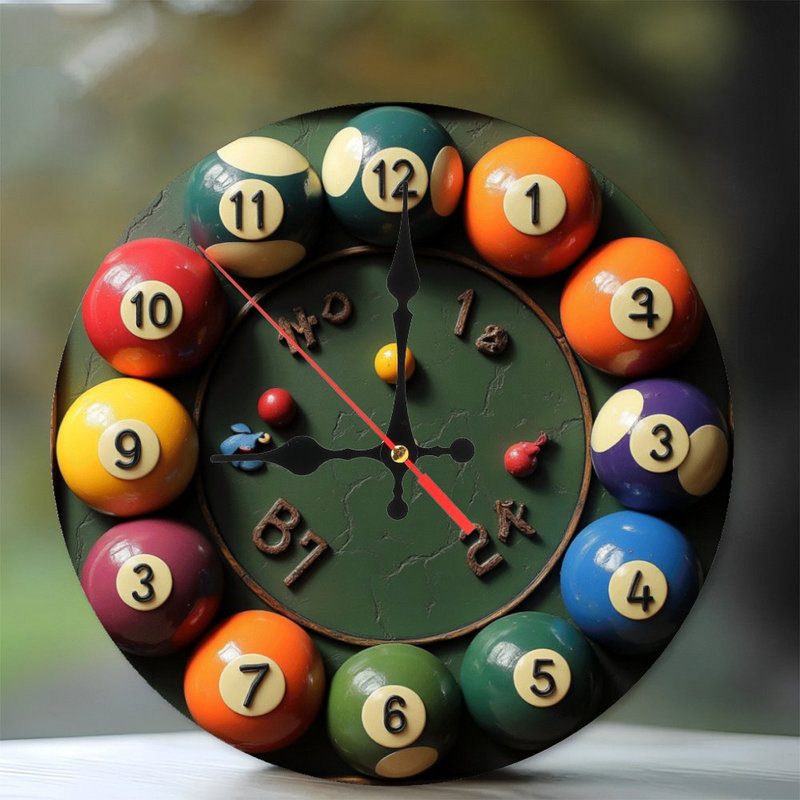 Jeu de boules de billard colorées