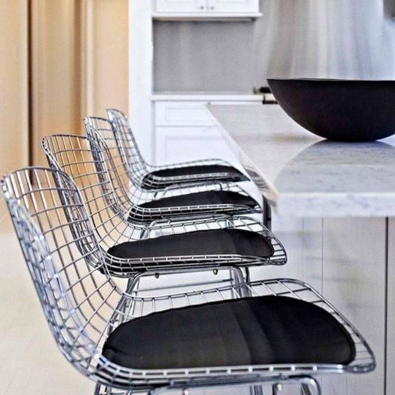 Tabouret de comptoir Arlo, Argent, Noir, 26" Counter Stool