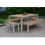 Soho 20" Teak Aluminum Outdoor Dining Bench-260112611