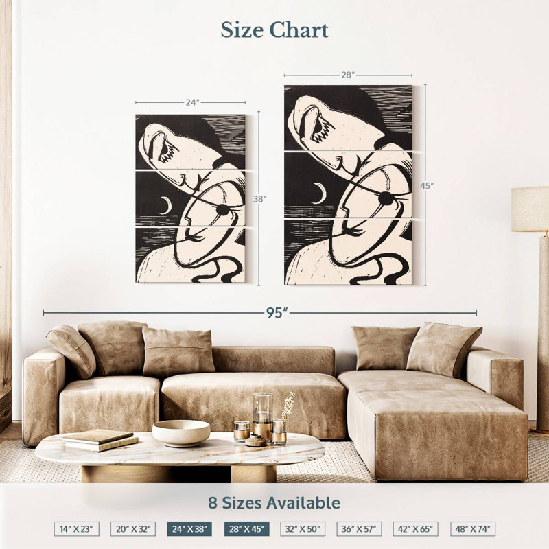 Avery le baiser 1930, H 38 po x l 24 po